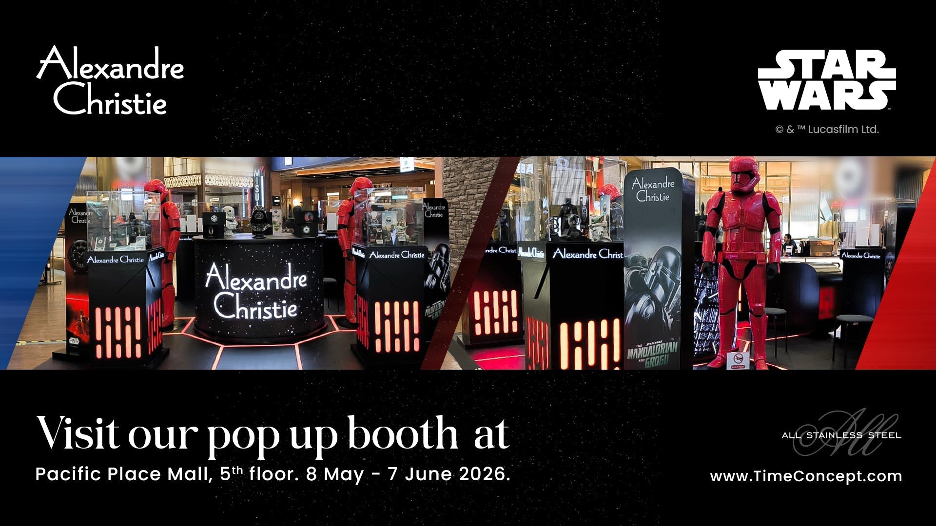 Alexandre Christie Brings an Exclusive Star Wars Pop-Up Store to Pacific Place Mall in celebration of The Mandalorian & Grogu movie campaign